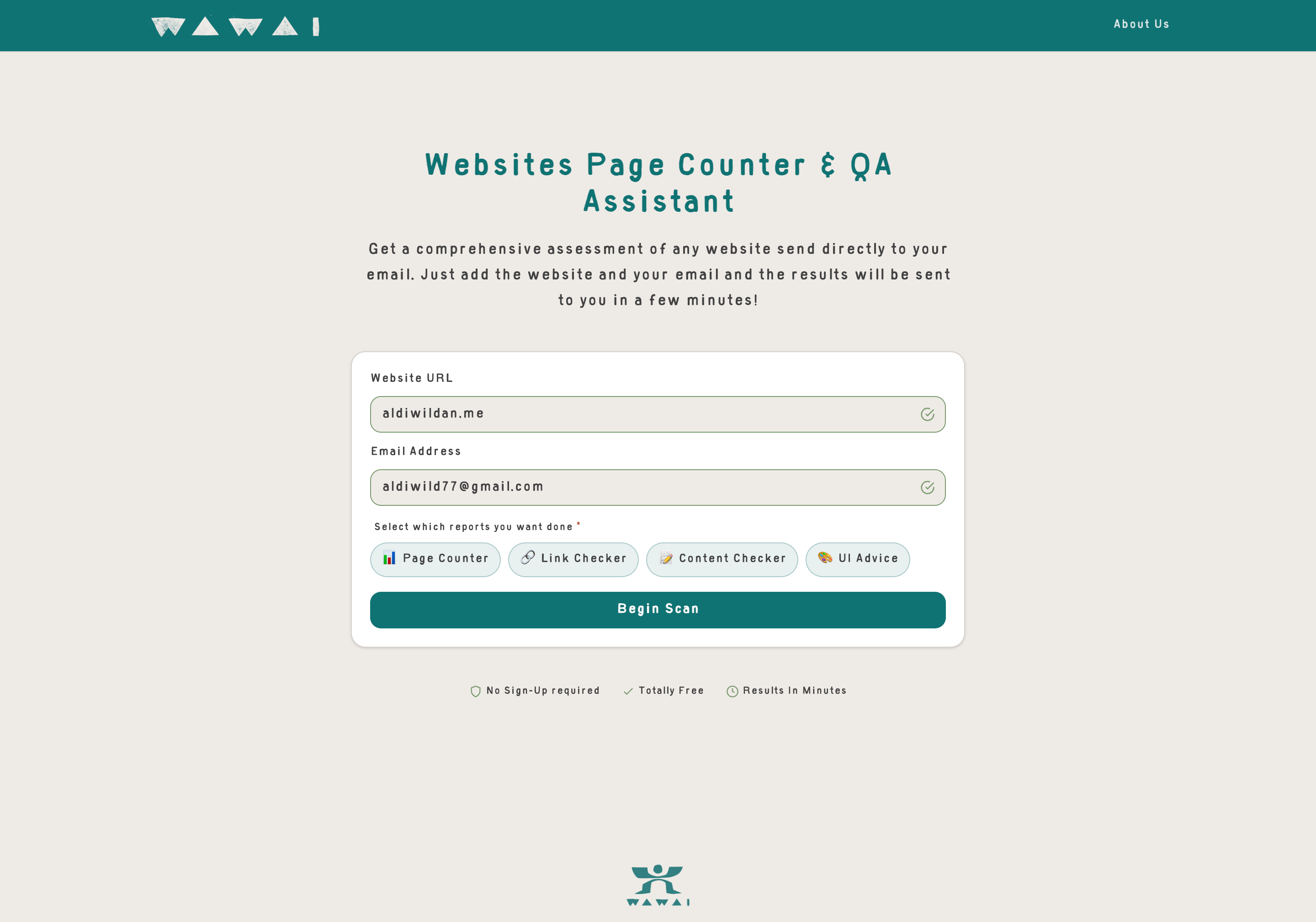 Wawai Partners LLC. | SiteChecker Web Application asset